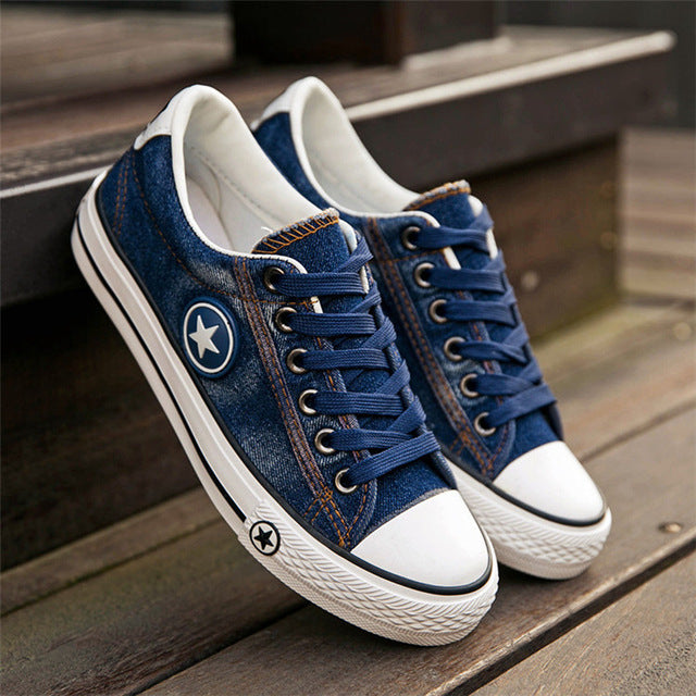 Fashion Sneakers Denim Canvas