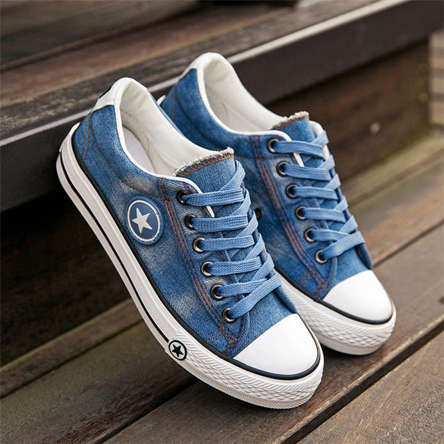 Fashion Sneakers Denim Canvas